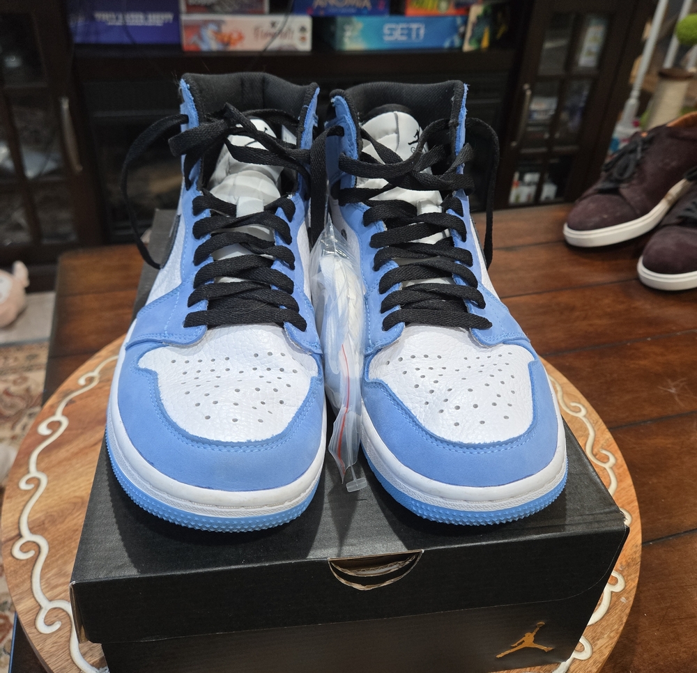 Nike Air Jordan 1 Golf High-Top Sneakers in University Blue Mens Size 9